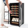 Whynter Wine Refrigerator Freestanding Gray Digital Control-1