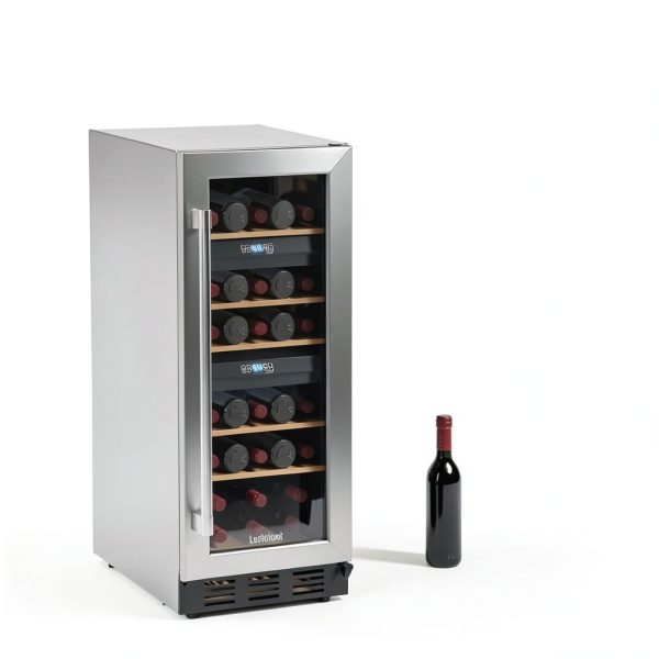 Luztolent Wine Cooler Dual Zone Silver 26 Bottles-5