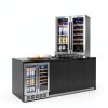 Pavo Black Beverage Refrigerator Dual Zone Touch Control-6