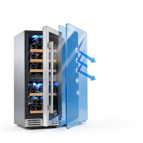 BODEGA Wine Cooler Dual Zone Built In Freestanding 30 Bottle-4