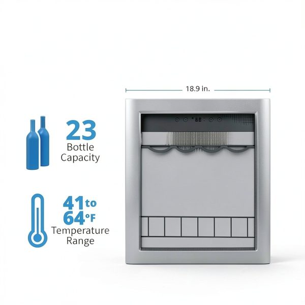 Wine Cooler NewAir Stainless 23 Bottle Freestanding-2