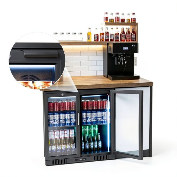 Pavo Black Beverage Cooler Undercounter Frost Free-3