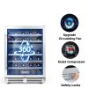BODEGA Dual Zone Wine Cooler 46 Bottle Black Under Counter-3