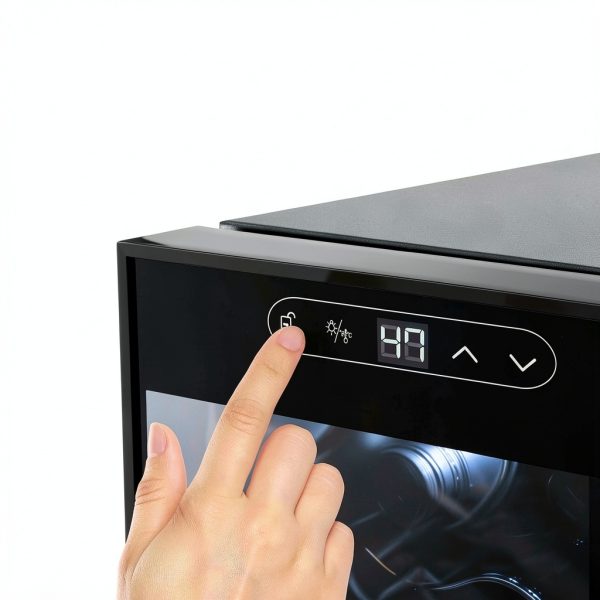 Schmecke Wine Cooler Black Freestanding 12 Bottle-2