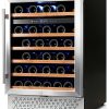 Tylza Dual Zone Wine Cooler Black 54 Bottle Capacity-0