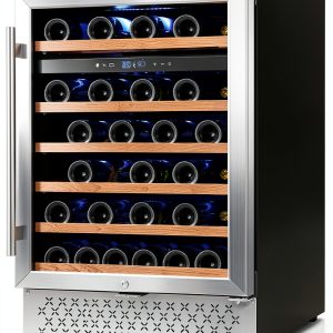 Tylza Dual Zone Wine Cooler Black 54 Bottle Capacity-0