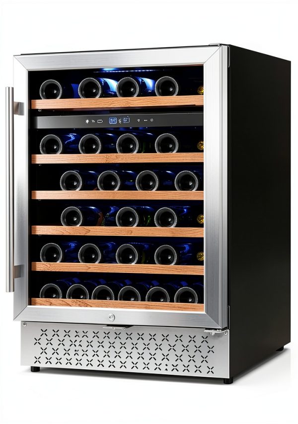 Tylza Dual Zone Wine Cooler Black 54 Bottle Capacity-0