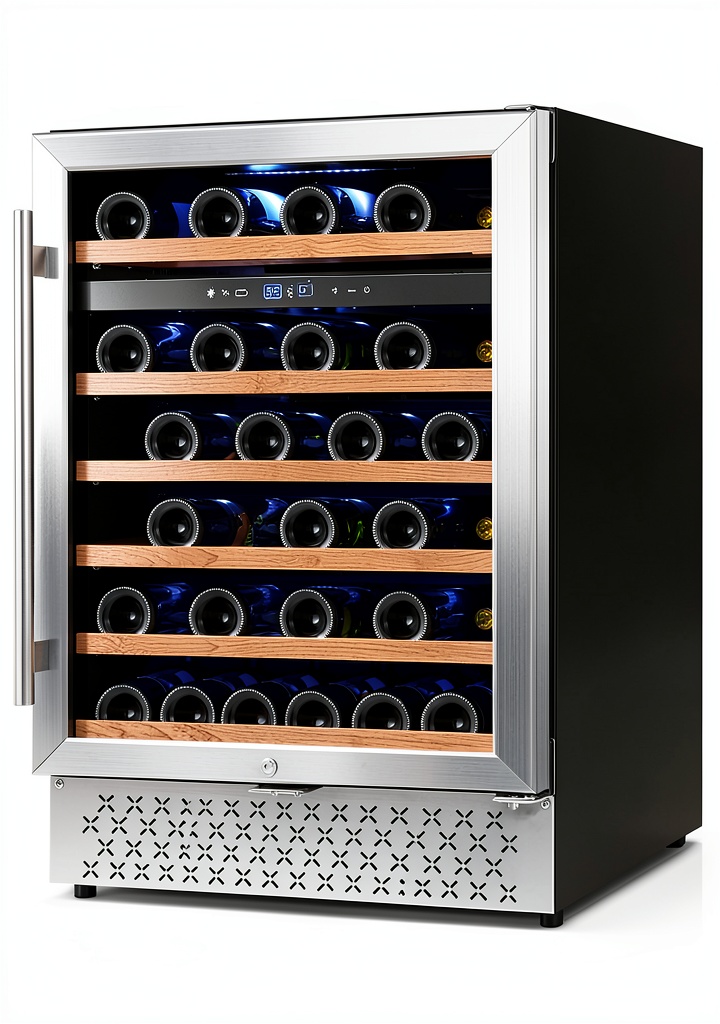 Tylza dual zone wine cooler in a modern kitchen setting