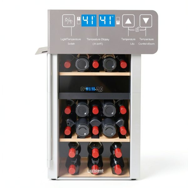 Luztolent Wine Cooler Dual Zone Silver 26 Bottles-2