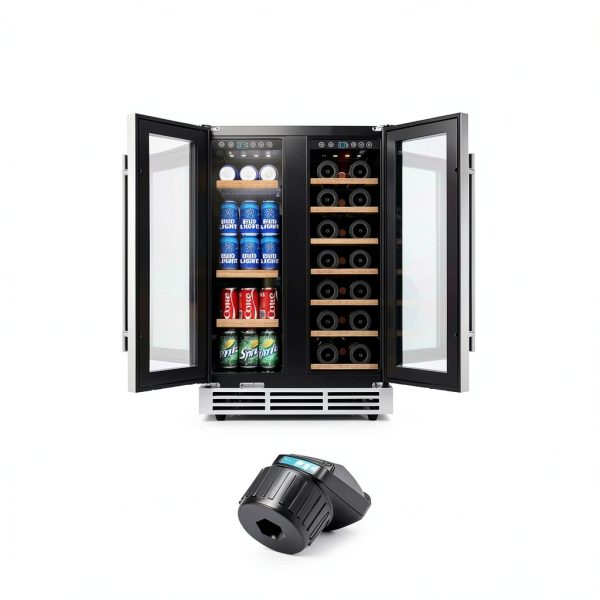 EUHOMY Wine Beverage Refrigerator Dual Zone Freestanding-4