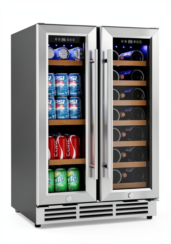 EUHOMY Wine Beverage Refrigerator Dual Zone Freestanding-7