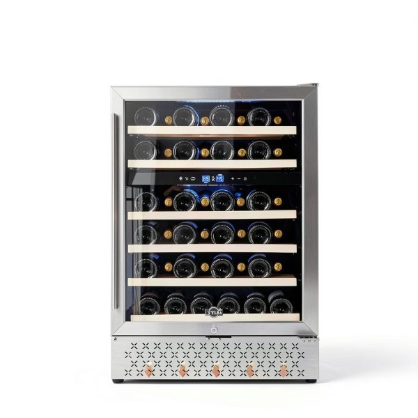 Tylza Dual Zone Wine Cooler Black 54 Bottle Capacity-5
