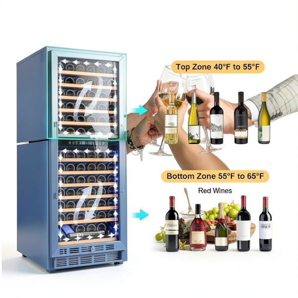 Wine Refrigerator Pavo Stainless Steel Dual Zone-1