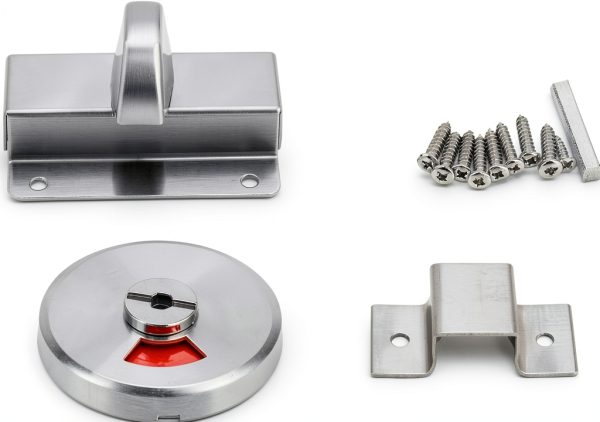 Door Lock Indicator JRT49 Stainless Steel Lock Bolt for Restroom-0