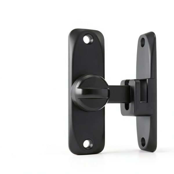 90/180 Degree Flip Sliding Barn Door Lock shjykru Zinc Alloy Grey-1