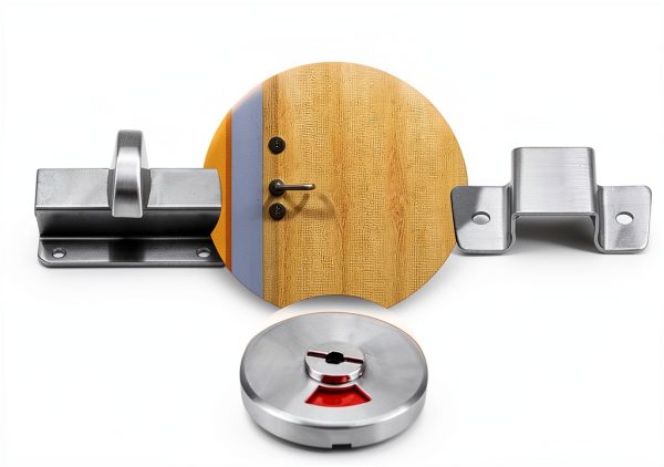 Bathroom Privacy Bolt Door Lock Fdit Stainless Steel Vacant Indicator-3