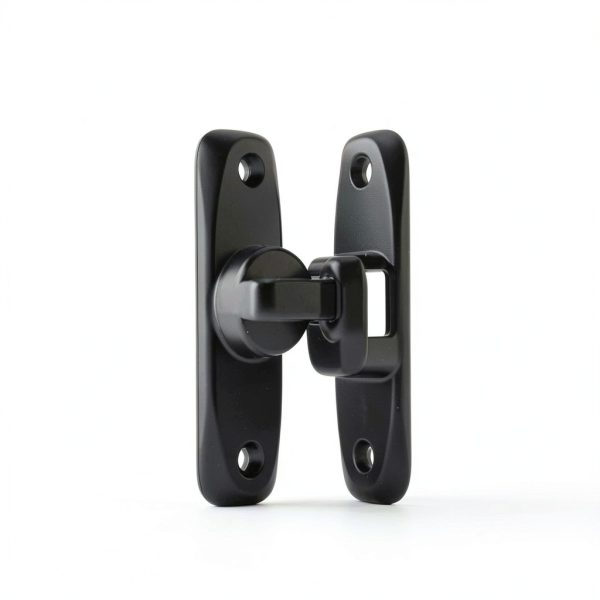 90/180 Degree Flip Sliding Barn Door Lock shjykru Zinc Alloy Grey-3