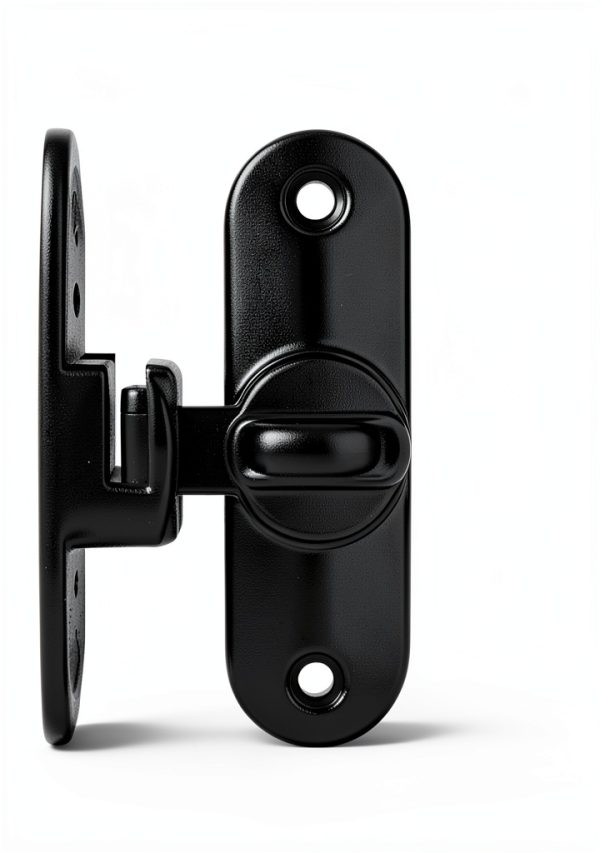 90/180 Degree Flip Sliding Barn Door Lock shjykru Zinc Alloy Grey-0