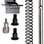 Locking Pin and Spring Kit with 4 Pcs Griddle Short M6 Step Bolt for Blackstone Griddles with Flexfold Legs 2020, 2277, 2344, 2350, Gas Griddles with Side Shelves 2295, 2307, 2309, 2310-0
