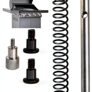 Locking Pin and Spring Kit with 4 Pcs Griddle Short M6 Step Bolt for Blackstone Griddles with Flexfold Legs 2020, 2277, 2344, 2350, Gas Griddles with Side Shelves 2295, 2307, 2309, 2310-0