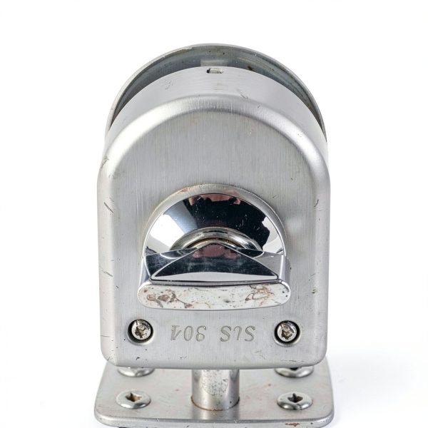 Glass Door Lock Generic Steel Floor Latch 10-12mm - Silver-3
